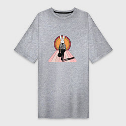Женская футболка-платье Модный кролик Луи