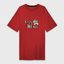 Женская футболка-платье Go-Go Аппликация разноцветные буквы