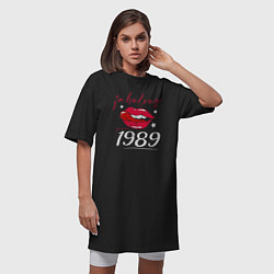 Футболка женская-платье Невероятно с 1989 года, цвет: черный — фото 2