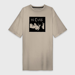 Футболка женская-платье The Cure Роберт Смит, цвет: миндальный