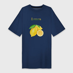 Футболка женская-платье Lemon лимон, цвет: тёмно-синий