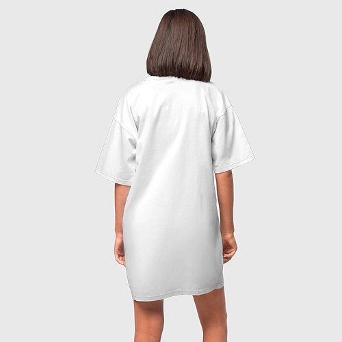 Женская футболка-платье Букет лаванды / Белый – фото 4