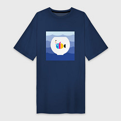 Женская футболка-платье CMYK рыбка