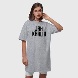 Футболка женская-платье Jah Khalib - ЛОГО, цвет: меланж — фото 2