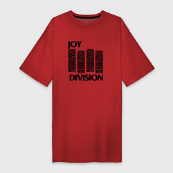Футболка женская-платье Joy Division - rock, цвет: красный