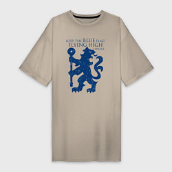 Футболка женская-платье FC Chelsea Lion, цвет: миндальный