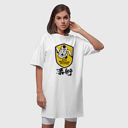 Футболка женская-платье Brazilian splashes Jiu jitsu Elite logo, цвет: белый — фото 2