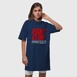 Футболка женская-платье Fight club boxing, цвет: тёмно-синий — фото 2