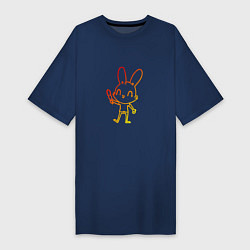 Футболка женская-платье Солнечный кролик, цвет: тёмно-синий