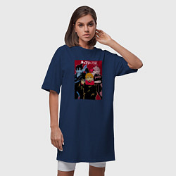Футболка женская-платье Человек-бензопила Chainsaw Man Аниме, цвет: тёмно-синий — фото 2