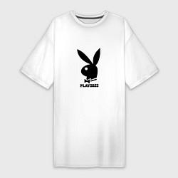 Женская футболка-платье Черный кролик play2023