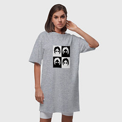 Футболка женская-платье John Lennon - The Beatles, цвет: меланж — фото 2