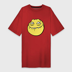 Женская футболка-платье Smiley trollface