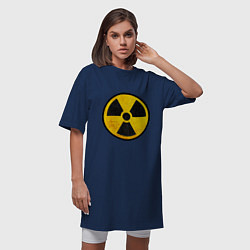 Футболка женская-платье Atomic Nuclear, цвет: тёмно-синий — фото 2