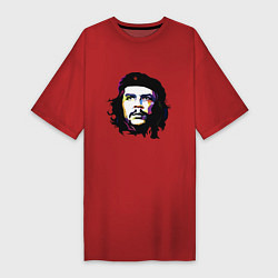 Футболка женская-платье Coloured Che, цвет: красный