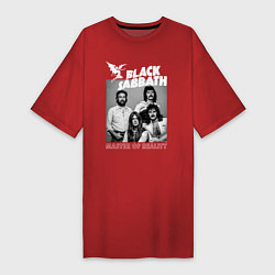 Футболка женская-платье Black Sabbath rock, цвет: красный