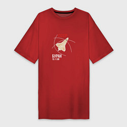 Женская футболка-платье Первый полет Буран