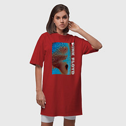 Футболка женская-платье Pink Floyd Meddle, цвет: красный — фото 2