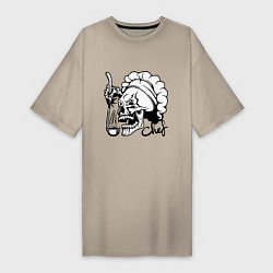 Женская футболка-платье Chef skull
