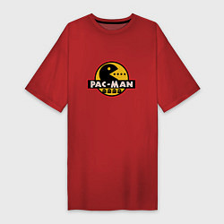 Футболка женская-платье Pac-man game, цвет: красный