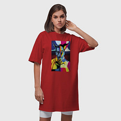 Футболка женская-платье Salvador Dali: Neural network, цвет: красный — фото 2