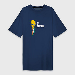 Футболка женская-платье Мистер Бёрнс, цвет: тёмно-синий