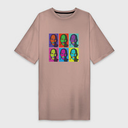 Женская футболка-платье Майкл Джордан в стиле Уорхола 2на3