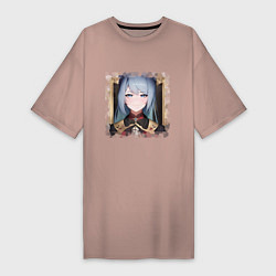 Женская футболка-платье Smug Anime Girl