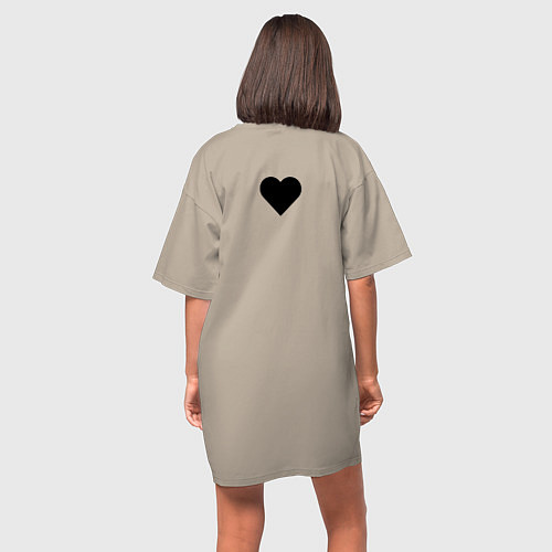 Женская футболка-платье Любить / Миндальный – фото 4
