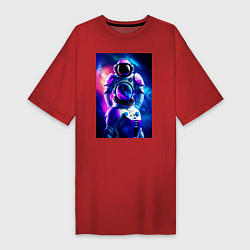 Женская футболка-платье Космический герой