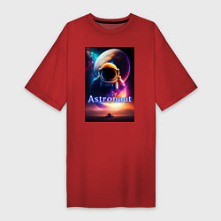 Женская футболка-платье Астронавт и марсоход