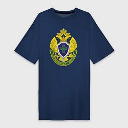 Футболка женская-платье Пограничные войска - герб, цвет: тёмно-синий