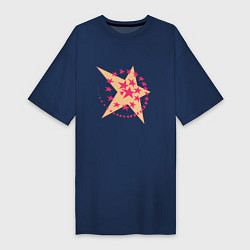 Женская футболка-платье Звездная спираль