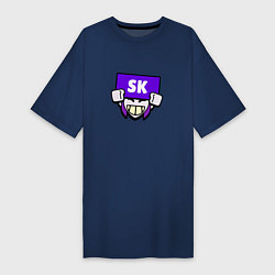 Женская футболка-платье Значок болельщика SK Brawl Stars