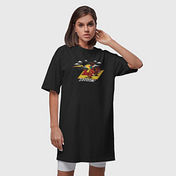 Футболка женская-платье Superhero zooom, цвет: черный — фото 2