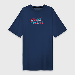 Женская футболка-платье Good vibes в стиле неон