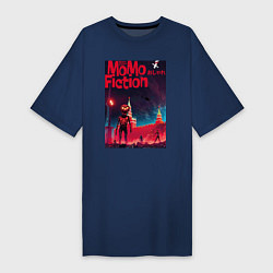 Футболка женская-платье MoMo - зомби-апокалипсис на Красной площади в Моск, цвет: тёмно-синий