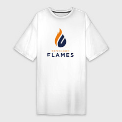 Футболка женская-платье Copenhagen Flames лого, цвет: белый