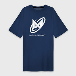 Футболка женская-платье Nigma Galaxy logo, цвет: тёмно-синий