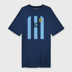 Женская футболка-платье Месси сборная Аргентины ЧМ 2022