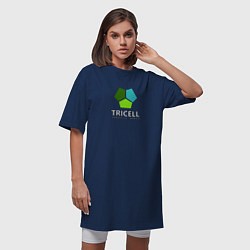 Футболка женская-платье Tricell Inc, цвет: тёмно-синий — фото 2