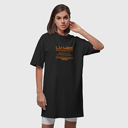 Футболка женская-платье Lv-426, цвет: черный — фото 2