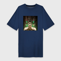 Женская футболка-платье Эрен Йегер и атакующий титан