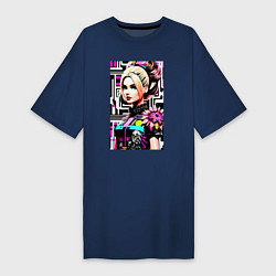 Женская футболка-платье Barbie - pop art stylization