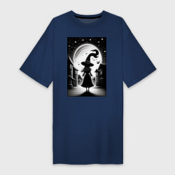 Женская футболка-платье Halloween - маленькая ведьма