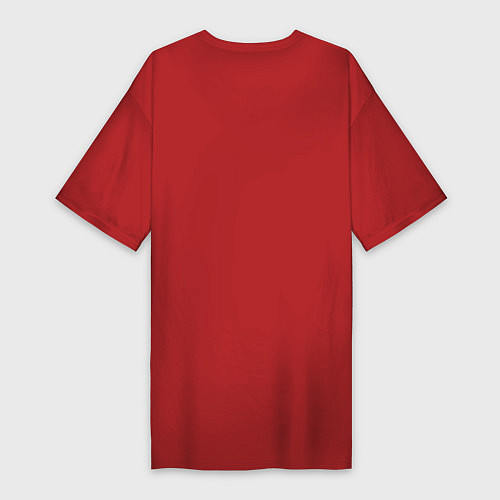 Женская футболка-платье Bobr kurwa passport / Красный – фото 2