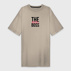 Футболка женская-платье The real boss, цвет: миндальный