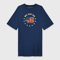 Футболка женская-платье USA 46, цвет: тёмно-синий