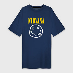 Футболка женская-платье Nirvana original, цвет: тёмно-синий