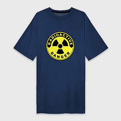 Женская футболка-платье Danger radiation sign